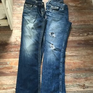 2 pair of size 28 woman’s big star jeans